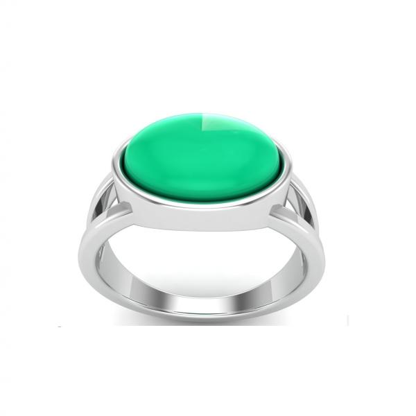 Bague chrysoprase argent Mura